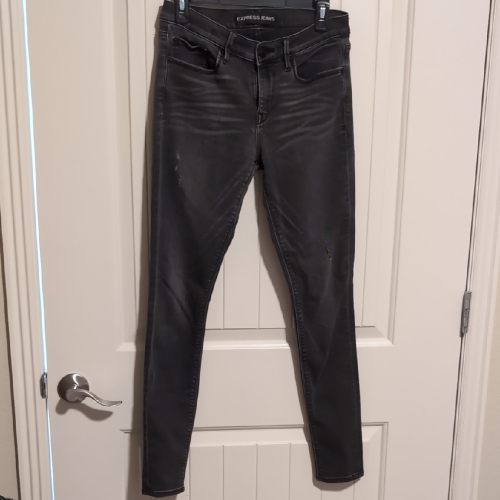 Express Women's Dark Gray Skinny Jeggings